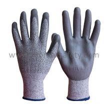 Hppe Cut Resistant Work Glove with PU Palm Coated